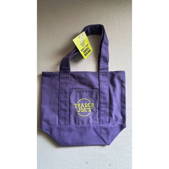 Trader Joe'S Handbags - NWT Trader Joe's Purple Green Halloween Mini Tote Bag